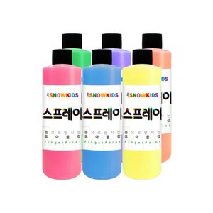 스노우키즈 스프레이물감 리필 250ml x 6종 세트, 6색