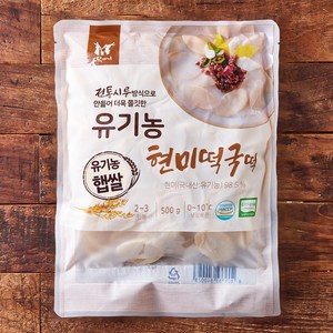 떡찌니 유기가공식품 인증 현미 떡국떡, 500g, 1개