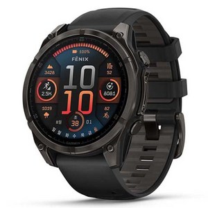 가민 피닉스 8 AMOLED 아웃도어 GPS 스마트워치 47mm, 카본 그레이, 3.556cm, GPS + 블루투스