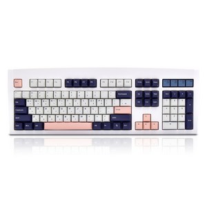 큐센 DT35 104 PBT 풀윤활 가스켓 유무선 기계식 키보드, 화이트 민트, 화이트 / 민트축 V1