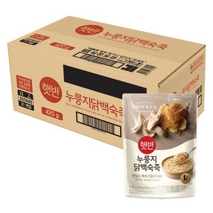 햇반 누룽지 닭백숙죽, 420g, 21개