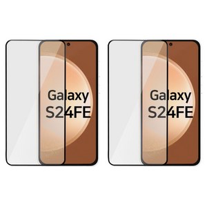 아이유보 렉스 케이스 호환형 풀커버 강화유리 휴대폰 액정보호필름 2p 세트, 1세트