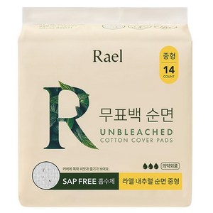 라엘 내추럴 순면 생리대, 중형, 14개입, 1개