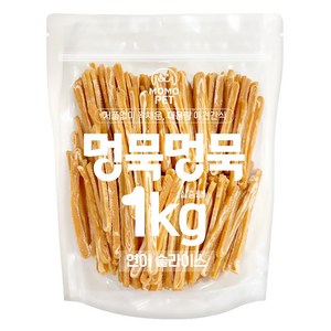 모모펫 강아지 멍묵멍묵 마블링 대용량 간식, 1개, 1kg, 연어슬라이스