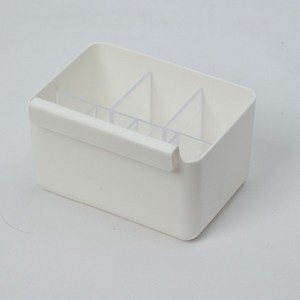 어썸굿즈 냉장고 다용도 칸분리형 정리 보관함, 화이트, 1개