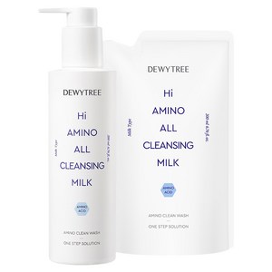 듀이트리 하이 아미노 올 클렌징 밀크 본품 200ml + 리필 200ml 세트