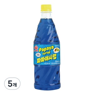 오쉐프 파파야시럽, 5개, 1kg