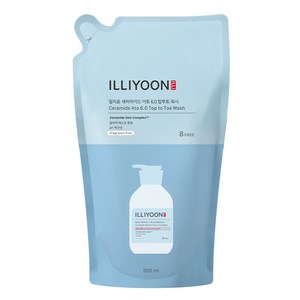 일리윤 세라마이드 아토 6.0 탑투토 워시 무향 리필, 500ml, 1개