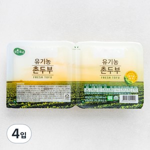 맑은물에 유기농 인증 촌두부, 300g, 4입