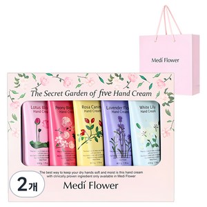 메디플라워 더 시크릿 가든 핸드크림 5종 세트 + 쇼핑백, 250g, 2개