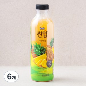 썬업 파인애플 주스, 750ml, 6개