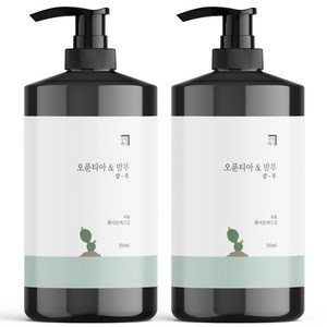 살림백서 오푼티아 앤 밤부 퍼퓸 샴푸 화이트머스크, 500ml, 2개