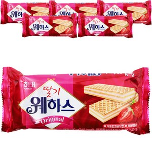 해태제과 딸기 웨하스, 50g, 6개