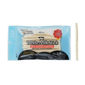 ANF 강아지 화이트 스틱 가죽껌 27p, 밀크, 75g, 1개