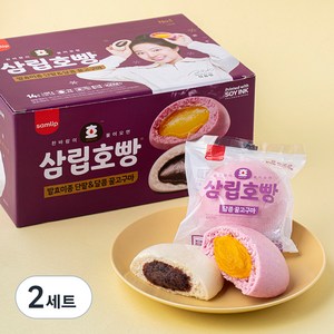 삼립 호빵 발효미종 단팥 92g x 7p + 달콤 꿀 고구마 92g x 7p 세트, 2세트