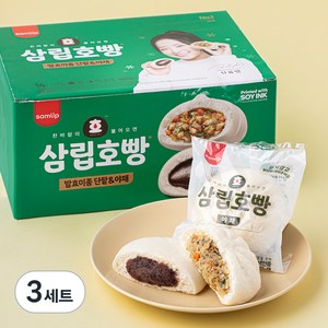 삼립 호빵 발효미종 단팥 7입 + 야채 7입, 3세트