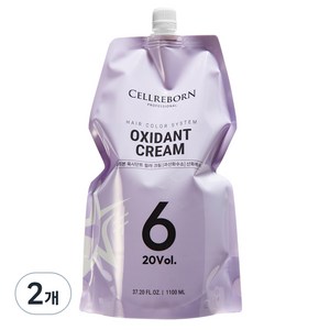 셀리본 헤어 칼라 옥시던트 염색용 산화제 6%, 1.1L, 2개