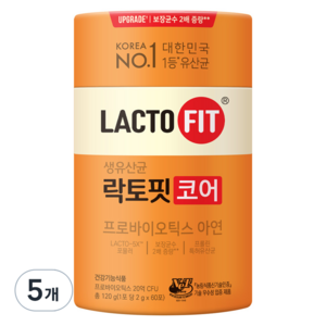 종근당 락토핏 생유산균 코어, 120g, 5개