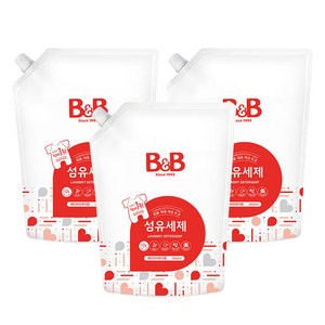 비앤비 섬유세제 리필, 1.5L, 3개