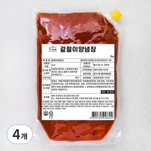 에이치쿡 겉절이 양념장, 2kg, 4개