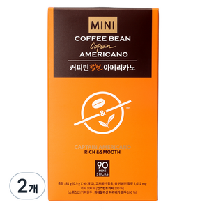 커피빈 캡틴 아메리카노 스틱커피, 900mg, 90개입, 4개