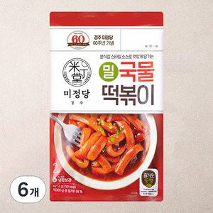 미정당 즐거운동행 밀 국물 떡볶이, 401.2g, 6개