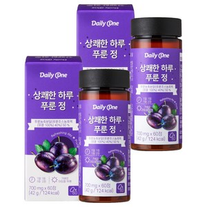 데일리원 상쾌한 하루 푸룬 정, 60정, 2개