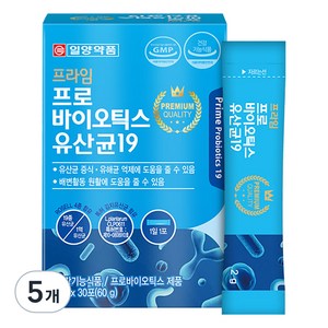 일양약품 프라임 프로바이오틱스 유산균19, 60g, 5개