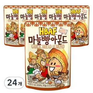 HBAF 마늘빵 아몬드, 40g, 24개