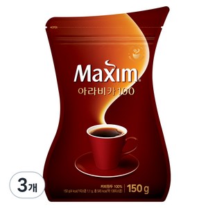 맥심 아라비카 100 원두 커피, 150g, 3개