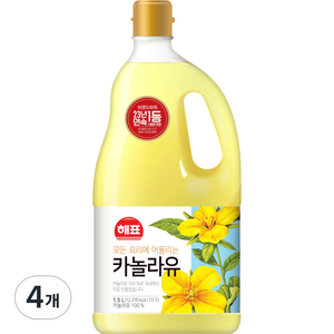 해표 카놀라유, 1.5L, 4개