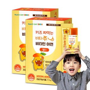 뉴트리디데이 키즈 짜먹는 비타쭈 비타민 아연 젤리 15p, 225g, 2개