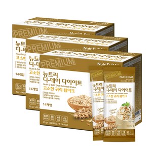 뉴트리디데이 다이어트 고소한 귀리 쉐이크 14p, 350g, 3개