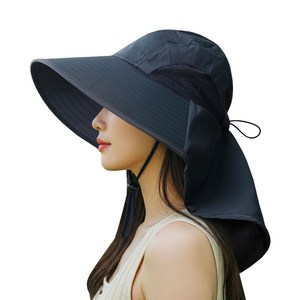 대한 등산 골프 산책 낚시 햇빛가리개 플랩 챙모자, 네이비, 1개