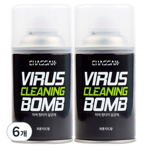 차싹 차량용 원터치 살균 탈취제 피톤치드향, 112g, 6개