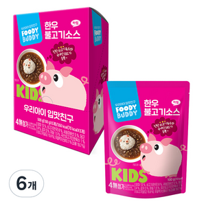 푸디버디 한우 불고기소스 5p, 500g, 6개, 한우 불고기맛
