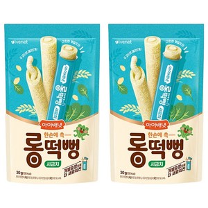 아이배냇 롱떡뻥 시금치, 2개, 30g, 시금치맛