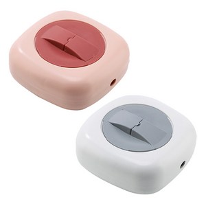 스카위즈 이지 휴대용 USB 케이블 충전기 정리 케이스 2종 세트, 핑크, 화이트, 1세트