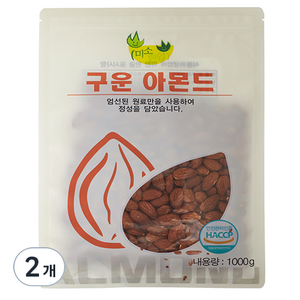 미소한입 두리식품 구운 아몬드, 1kg, 2개