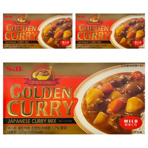 에스앤비 골든카레 순한맛, 220g, 3개