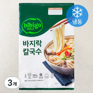 비비고 바지락칼국수 2인분 (냉동), 642g, 3개