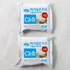 덴마크 고칼슘&비타민 짜지않은 치즈 14매입, 252g, 2개