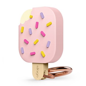 엘라고 아이스크림 에어태그 케이스, 러블리 핑크, 1개