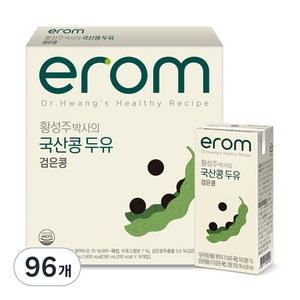 이롬 황성주 검은콩 두유, 190ml, 96개
