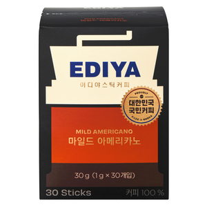 이디야 마일드 아메리카노 원두커피믹스, 1g, 30개입, 1개