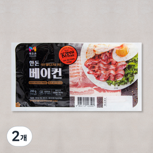 목우촌 한돈 베이컨, 200g, 2개