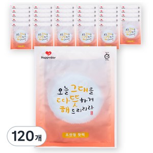 [국내생산] 해피데이 포켓용 핫팩 100g, 120개