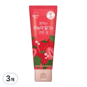 복음자리 짜먹는 딸기잼, 200g, 3개