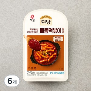 다담 매콤떡볶이 양념, 140g, 6개