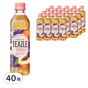 웅진식품 티즐 제로 피치 얼그레이, 40개, 500ml